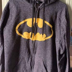 Hooded zip up sweat shirt